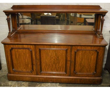 Victorian mahogany mirror back sideboard with shelf over L 167cm D 61cm Ht 127cm