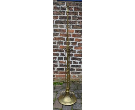 Telescopic brass standard lamp