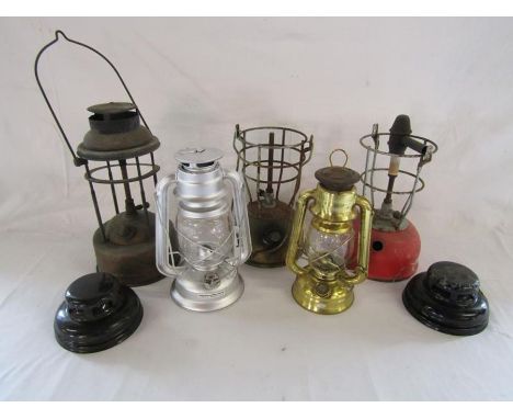 Collection of paraffin lamps and Dietz oil lamp