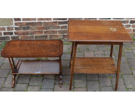 Reprodux coffee table with magazine shelf and an oak occasional table&nbsp;