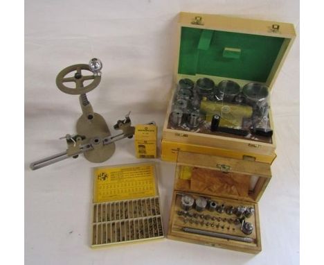 Bergeon horological tools - 4166 brass clock bushes - 3086/87/88 staking tool accessories - 30076 winder for clock-mainspring