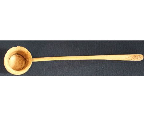 Eighteenth century Scottish whale bone toddy ladle 18cm long