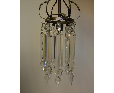 Glass light fitting, with multiple glass droplets