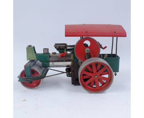 A German Wilesco tinplate Old Smoky steam roller, length 33cm 