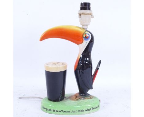 A Carlton Ware Guinness Toucan table lamp, height excluding fitting 23cm 