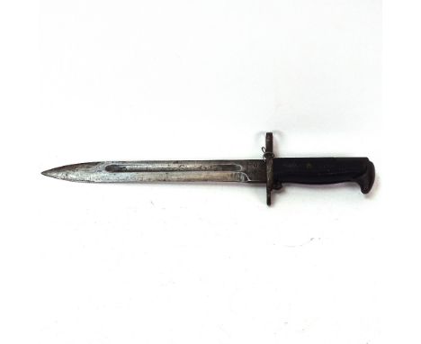 A Second War Period American US Army M1 rifle bayonet, blade stamped UC UOS, blade length 25cm 