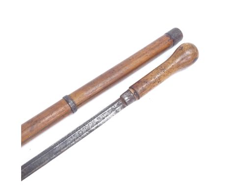 A thick Japanese bamboo sword stick, blade length 55cm 