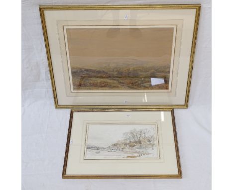 James Orrock RI (1829 - 1919), watercolour, country house in a landscape, label verso, 37cm x 53cm, gilt-framed, and watercol