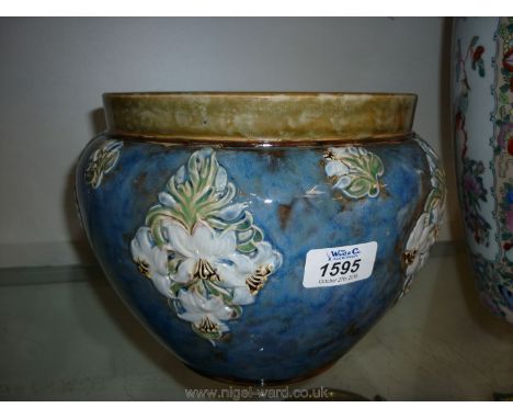 A signed Bessie Newberry Royal Doulton planter.