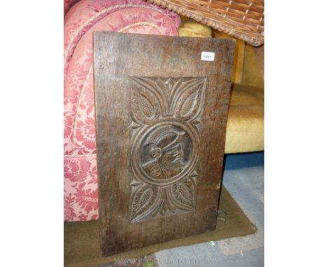 A carved Oak Panel