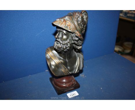 A Bronze Bust, 11" tall.