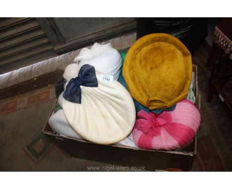 A good quantity of vintage hats.