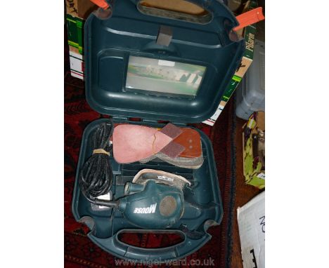 A cased "Black &amp; Decker" 240v  "Mouse" detail sander. 