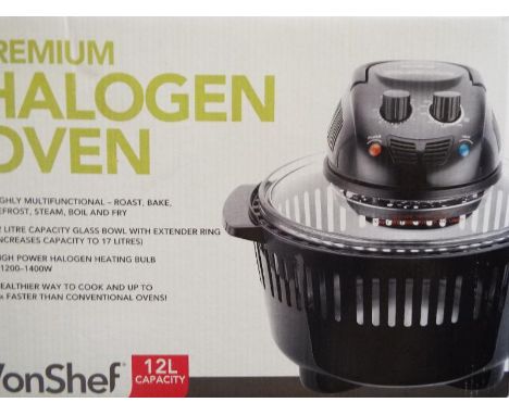 A VonShef premium halogen oven, unused and boxed with user manual