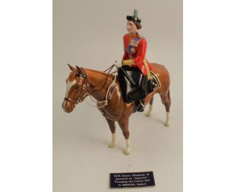 A Beswick model, H.M Queen Elizabeth II mounted on Imperial Trooping the Colour 1957