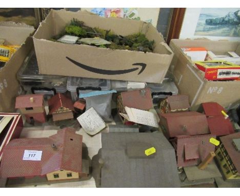A large quantity of model railway accessories, to include POLA, QUICK, Monmouth Models, trees, figures, buildings, etc.