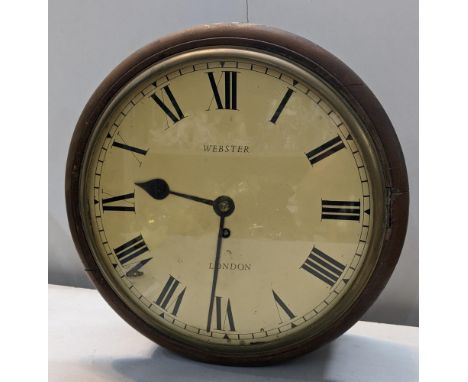 A Victorian 12 inch fusee 8-day dial clock, the dial signed Webster London, 37cm diaLocation: 