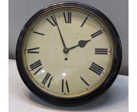 A late 19th/early 20th century 12 inch fusee 8-day dial clock, 37cm diaLocation: 