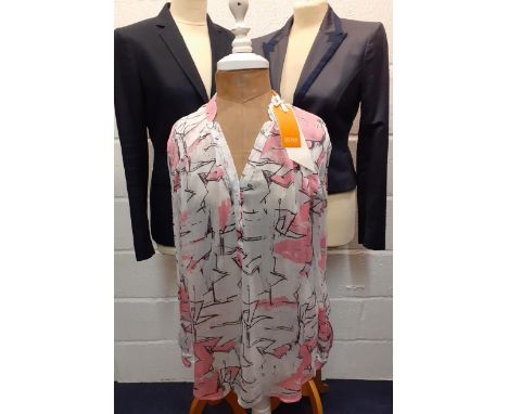 Stella McCartney, Massimo Dutti and Hugo Boss- A Stella navy fitted jacket with piping to the lapel, Euro size 40, a Massimo 