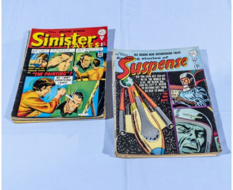 8 vintage Class comics, Uncanny Tales, Suspense, Sinister all 1/-