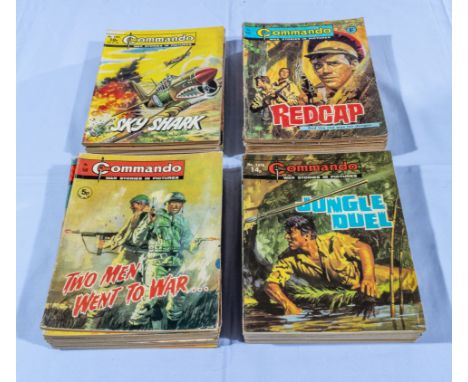 43 Vintage Commando comics 1/- to £1.25