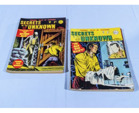 6 vintage Alan Class comics, Secrets of the Unknown. numbers 23, 24, 25, 26, 67 and 90