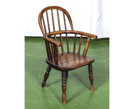 A period ash child's stick back Windsor chair