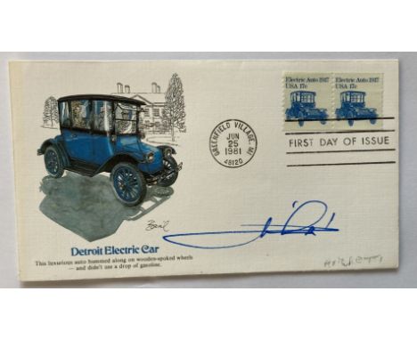 Mario Andretti Motor Racing legend signed 1981 US Cars FDC. Mario Gabriele Andretti (born February 28, 1940) is an Italian-bo
