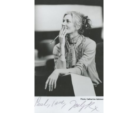 Actor Joely Richardson signed 6 x 4 inch b/w portrait photo to Paul. Good condition. All autographs come with a Certificate o