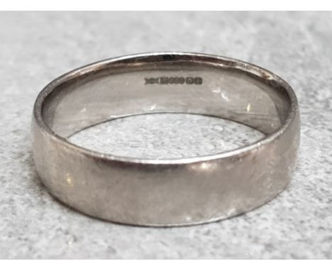 Gents Palladium band ring, 5.4G