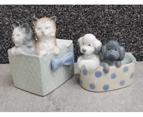 2 Nao by Lladro figures including 1080 purr-fect gift &amp; 1 other similar