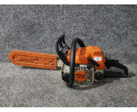 A Stihl petrol chainsaw MS 180.