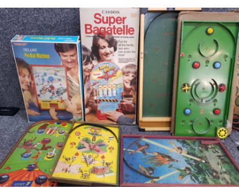 7 x vintage bagatelle games, all different