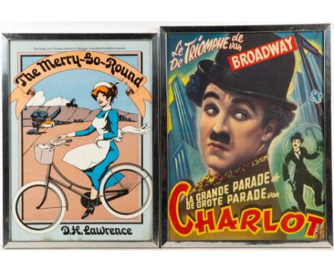 A collection of decorative prints to include a Charlie Chaplin poster, an etching by Anne Shingleton, 'White Chicken', 31cm x