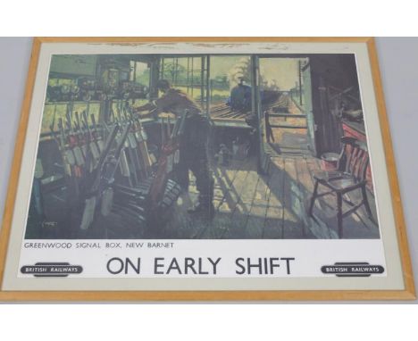 After Cuneo (Terence). Greenwood Signal box New Barnet, poster print on paper, 54cm x 68cm, mounted and framed.