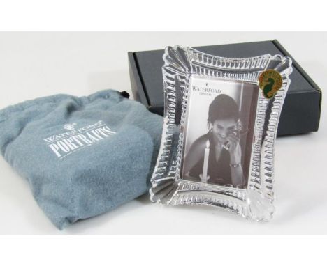 A Waterford crystal portrait Wellesley photograph frame, 15cm wide. (boxed)