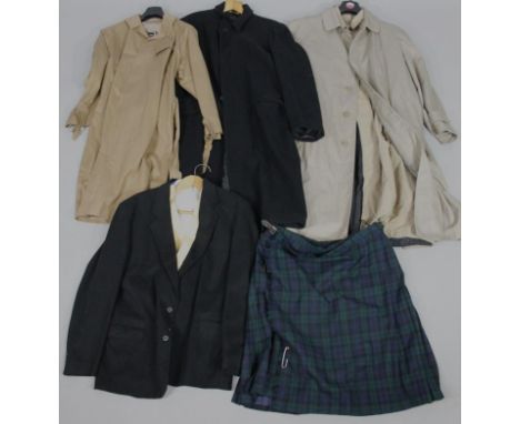 A Christian Dior man's trench coat, of three quarter length in light brown, size unknown, a Tyler semi wool jacket, in black 
