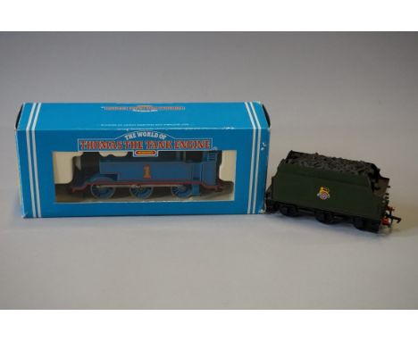 A Hornby 'OO' gauge R351 'Thomas Tank Engine', boxed; together with a metal BR tender. (2) 