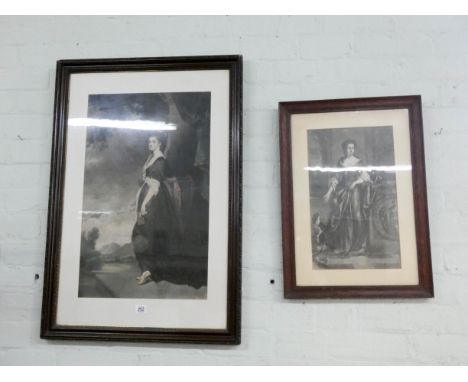 Two Victorian framed portrait prints 