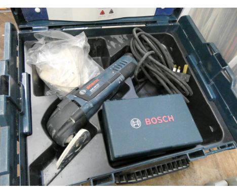 A Bosch electric sander etc in carrying case 