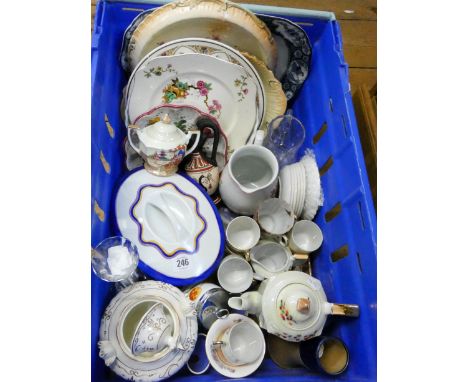 Assorted plates, coffee cups and saucers and other sundry china 