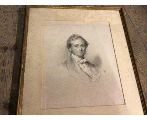 A 19thc portrait print of a Young Man (37cm x 30cm)