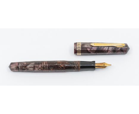 A vintage Eversharp Doric grey shell fountain pen, the nib stamped EVERSHARP, 14K 0.585 (twice), FLEXIBLE Made in USA., WEC0,
