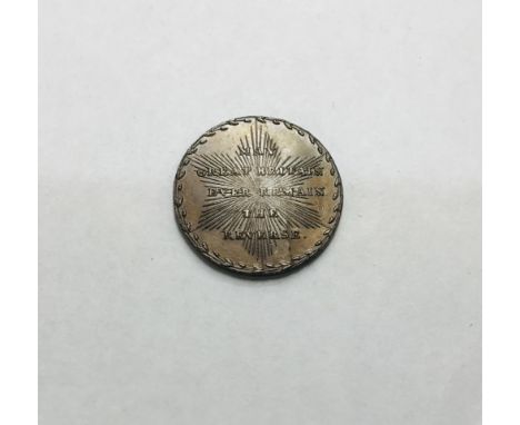 London, Political Series, William Mainwaring's (button maker) satirical Map of France Halfpenny 1794, Map of France with hono