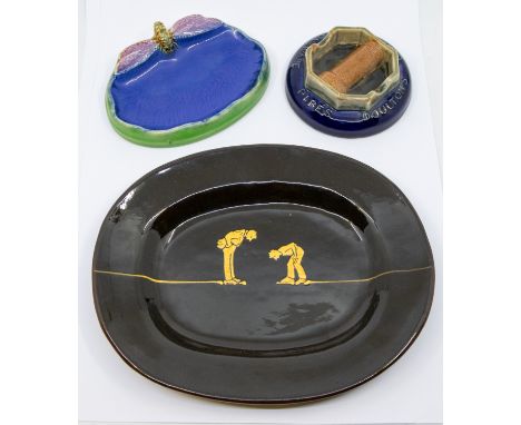 A Royal Doulton Lambeth Bibelot dish decorated with a Dragonfly, designed for the proprietors of Wright's Coaltar Soap, appro