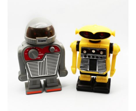 Two novelty Robot radios to include:  1. Steepletone Model Rob 1, AM, radio, made in England 2. Star Command i-R-1-2 Ms Starr