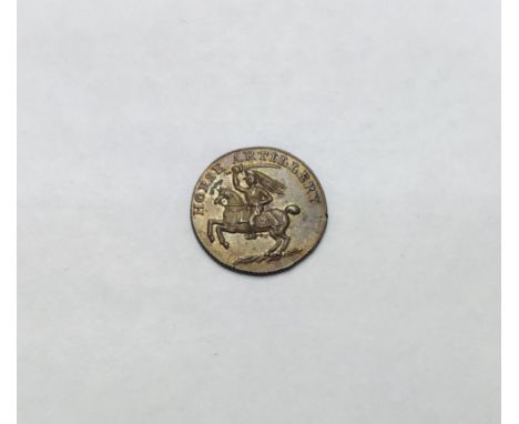 Rare Middlesex. London. CU Recruiting Ticket (20mm, 2.88 g, 6h). Bengal Presidency issue. Undated (used from 1835-1857). HORS
