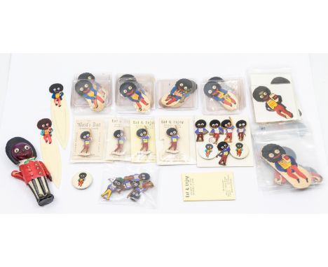 A large collection of assorted Robertson's Golden Shred paper lapel badges / transfers. Together with a pair of Golly bookmar