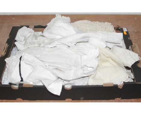A collection of vintage christening dresses 