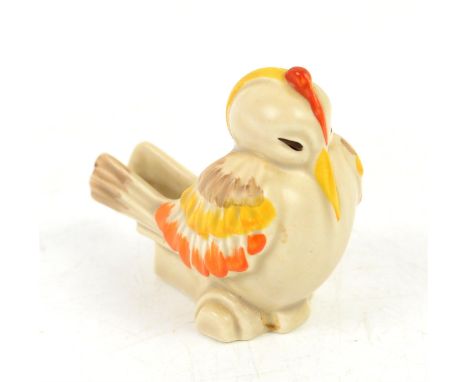 Clarice Cliff bird pipe stand, printed Wilkinson mark to base, 
